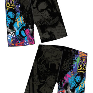 RBG Graffiti Style Spandex 5"Inseam Short