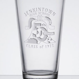 Jenkintown Pint Glass Laser Cut Logo
