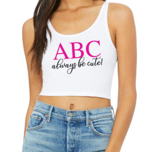 ABC Crop Tank White