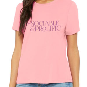 Sociable logo Pink Short Sleeve T