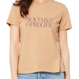 Sociable logo Sand Dune Short Sleeve T