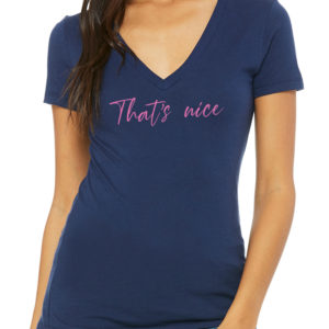 So Nice Deep V-Neck Navy T