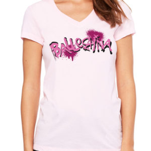 Ballerina Pink V-Neck T-Shirt