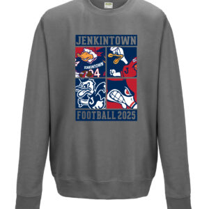 Jenkintown Mascots Crew Neck Sweatshirt - Steel Gray