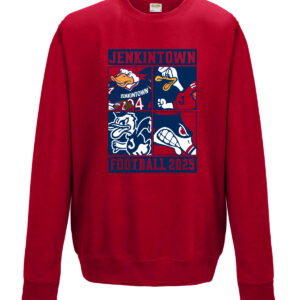 Jenkintown Mascots Crew Neck Sweatshirt - Red
